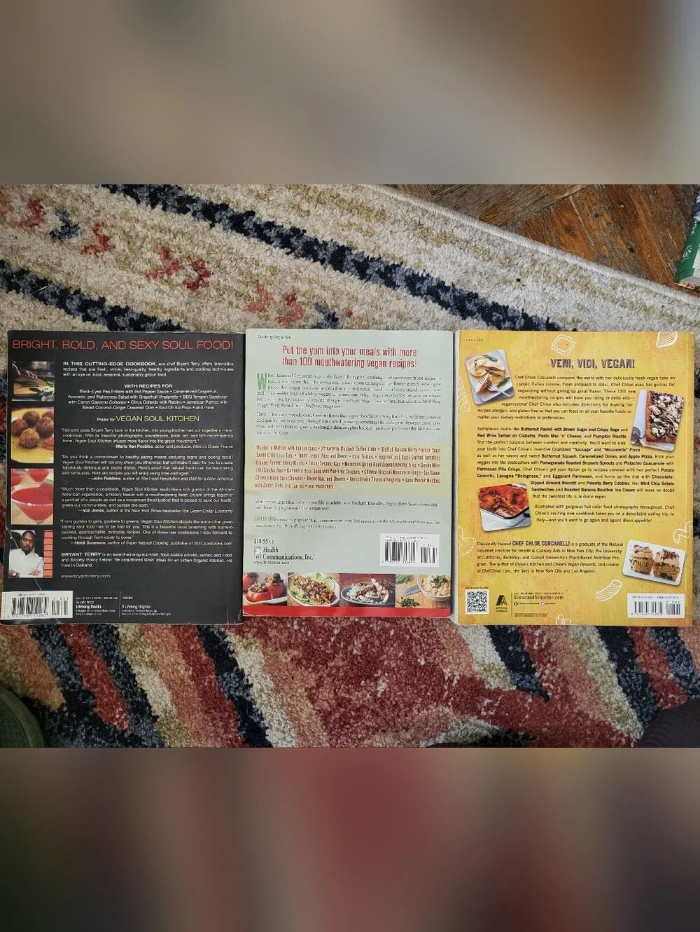 Lot of 3 Vegan Cookbooks Vegan Yum Yum Vegan Soul Kitchen Cloe's Vegan Italian